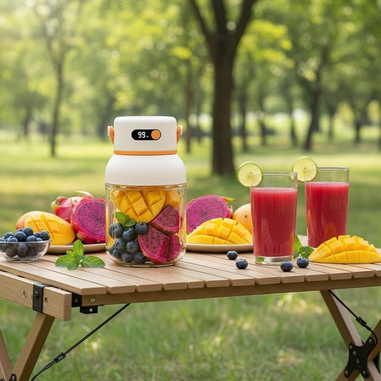 Draagbare Blender - Persoonlijke Juicer - Smoothies Maken - USB-C Oplaadbaar - 40oz - Blauw — afbeelding 5