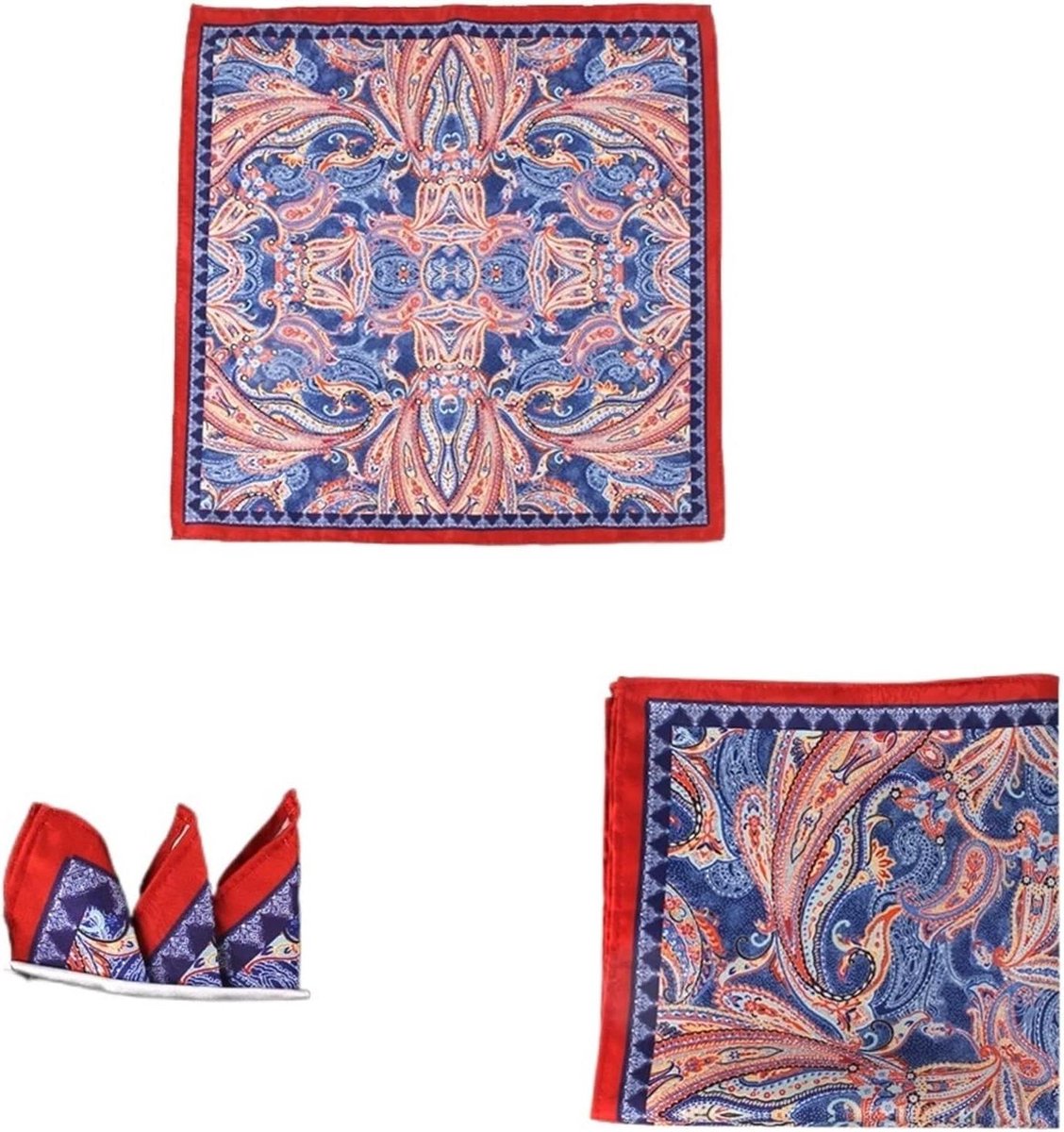 Zakdoeken Heren Dames - Zachte doeken - Outfit Verfraaien - Bloemenprint Design - 34x34 cm - Diverse Kleuren