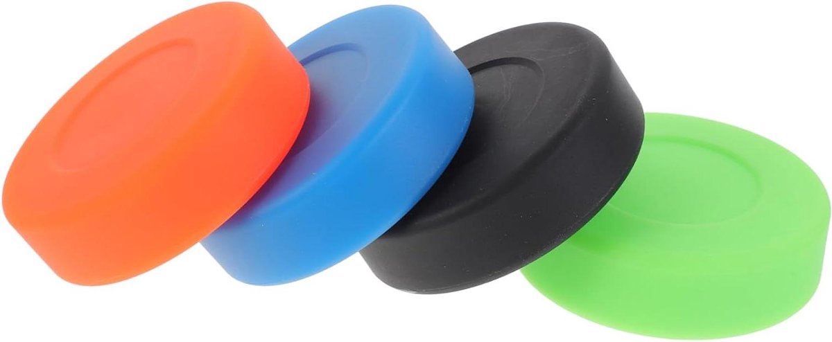 Hockey Pucks - Oefen Puck - Sport Training - Gladde Oppervlakken - 4 Stuks - Diverse Kleuren