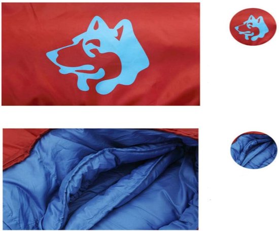 Draagbare Slaapzak - Mummie model - Kamperen en reizen - Waterbestendig en warm - 230 x 80 cm - Militair Groen — afbeelding 4