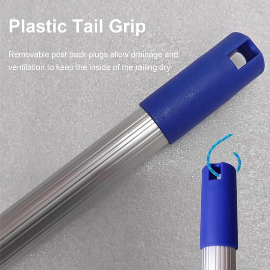 Telescopische Bootshaak - Aanlegstok - Aanmeren en Redden - Extra Sterke Belasting - Tot 6 Meter - Zilver — afbeelding 5