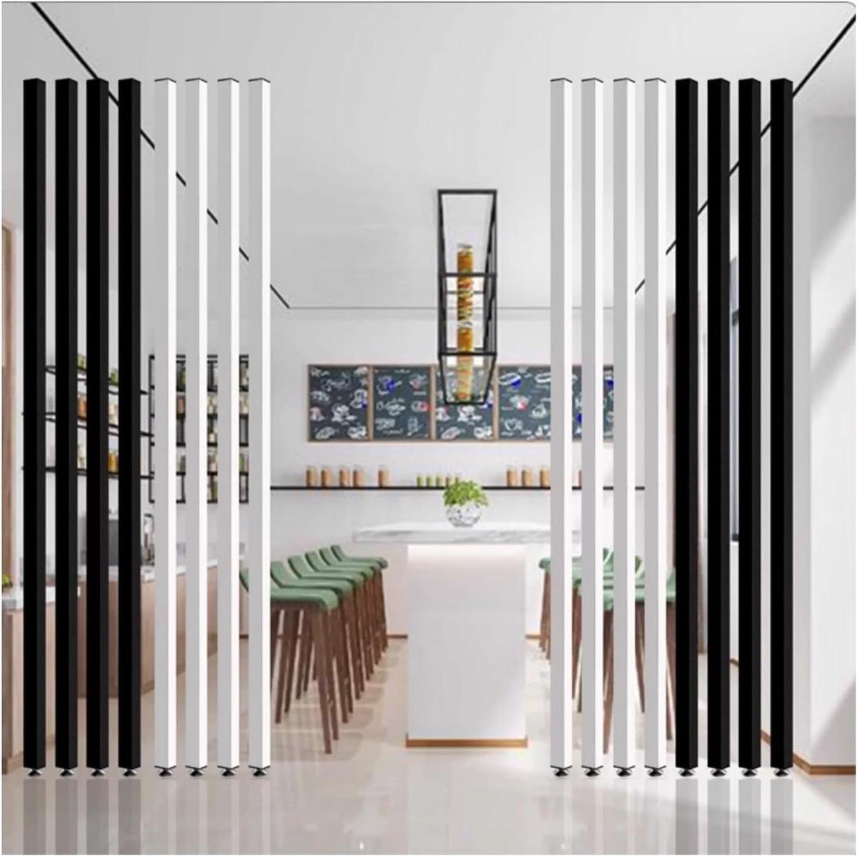 Kamerverdelers - Vloer tot plafond - Ruimtes Scheiden - Aluminium Constructie - 4 Palen 12