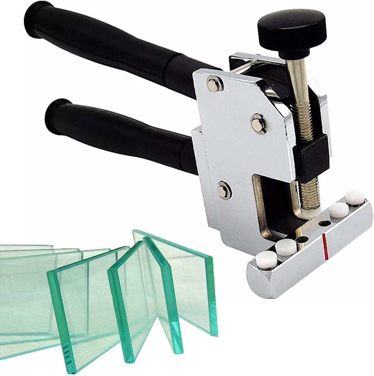 Glas Snijtang - Tegelsnijder - Materiaal Breken - Verstelbare Schroef - 28mm Opening - Zwart