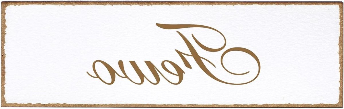 Decoratief deurbordje - Naambordje woning - Huis decoreren - Zelfklevend aanbrengen - 150x50mm - Fewo