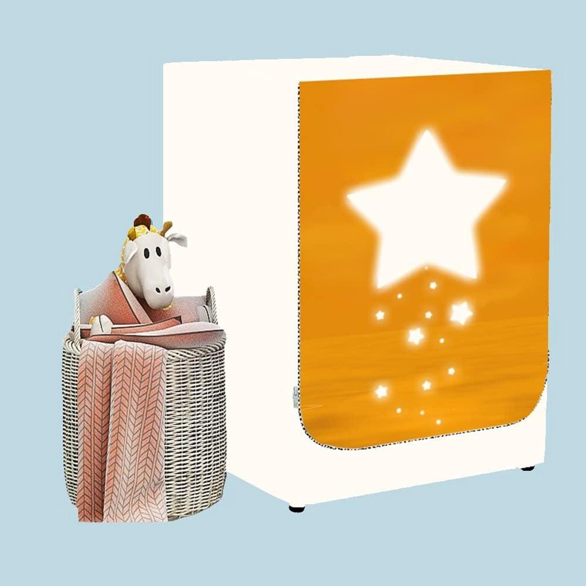 Wasmachinehoes Droger Cover Apparaat Beschermen Waterdicht Oxford Weefsel 60x85x60 cm Oranje Ster