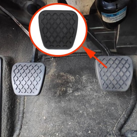 Pedaalhoezen Auto - Koppeling Rem - Veiliger Rijden - Antislip Rubber - 2 Stuks - Zwart — afbeelding 2