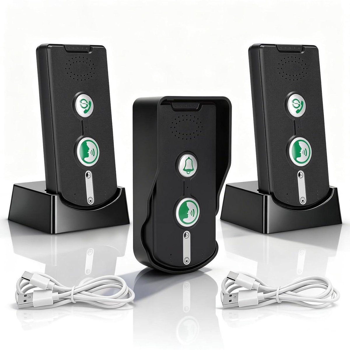 Draadloze Intercom - Bidirectionele Spraak - Communicatie Tussen Verdiepingen - Geen Internet Nodig - 500 Meter Bereik - Wit