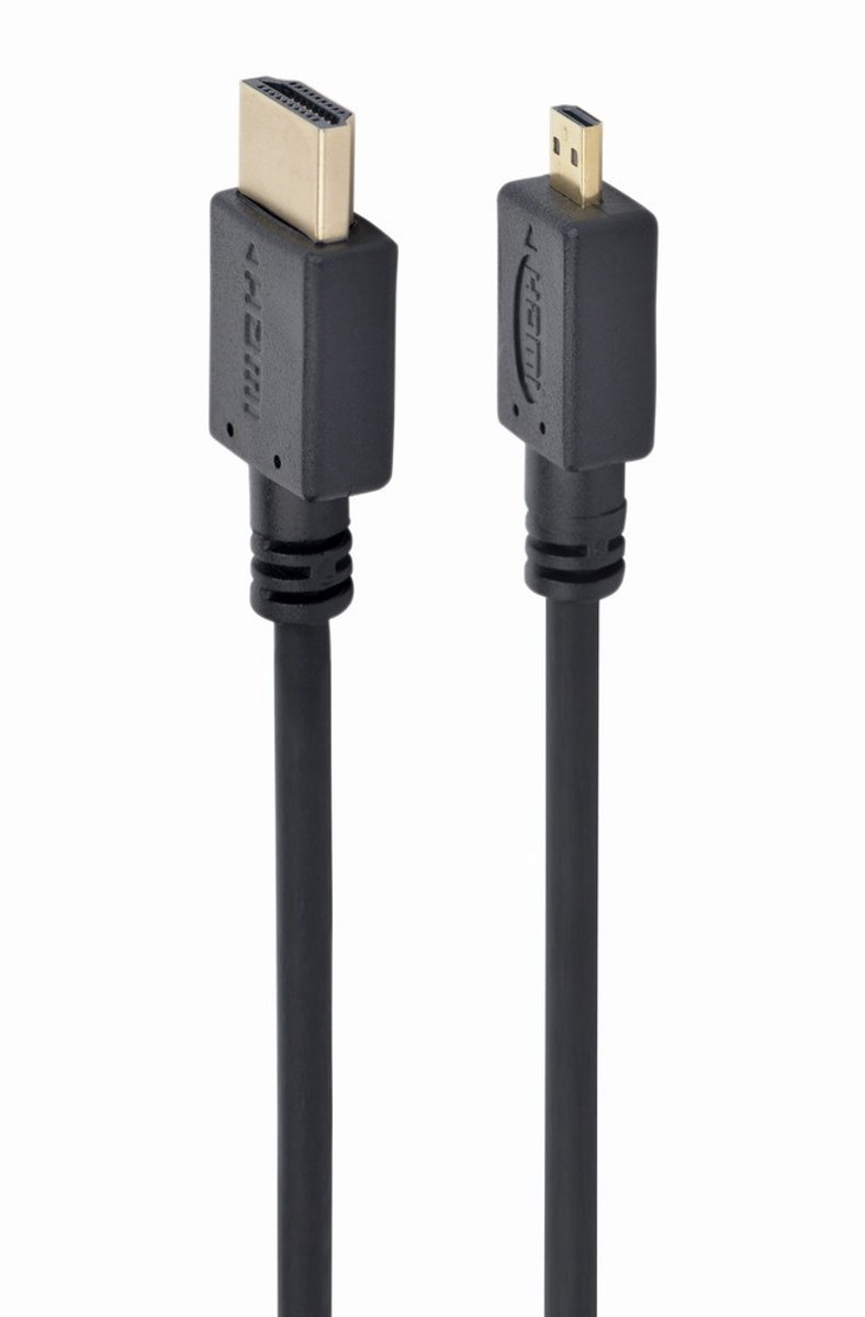 Micro HDMI - HDMI kabel - versie 2.0 (4K 60Hz) - verguld / zwart - 4,5 meter