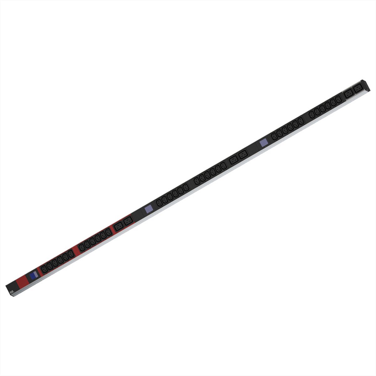 BACHMANN BN0500 19 PDU 1HE 36xC13, 6x C19, vermogensmeting, aansluiting CEE 3x16A, rood