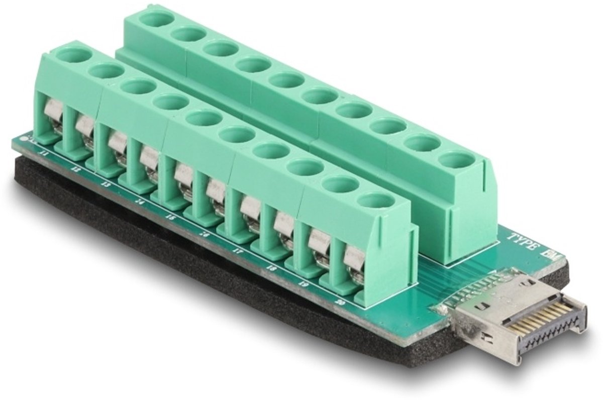 Delock USB Type-E Key A male to Terminal Block Adapter 20 pin