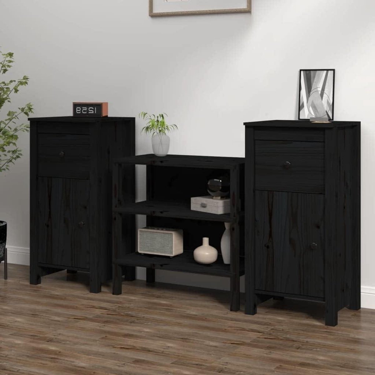 Houten Dressoirs - Opbergkast Nachtkastje - Orde Houden - Massief Grenenhout - 40 x 35 x 8