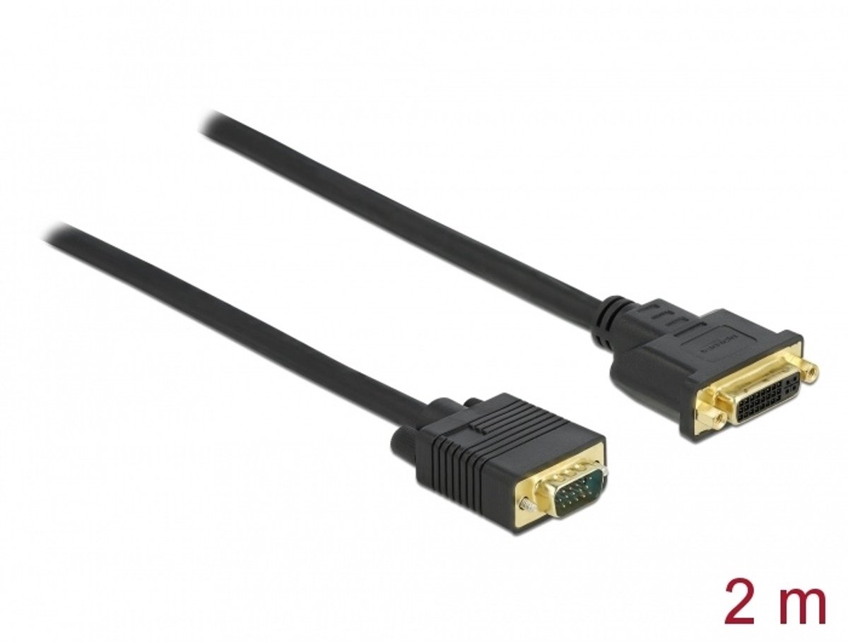 Kabel DVI 24+5 Vrouw tot VGA mannelijk 2 m