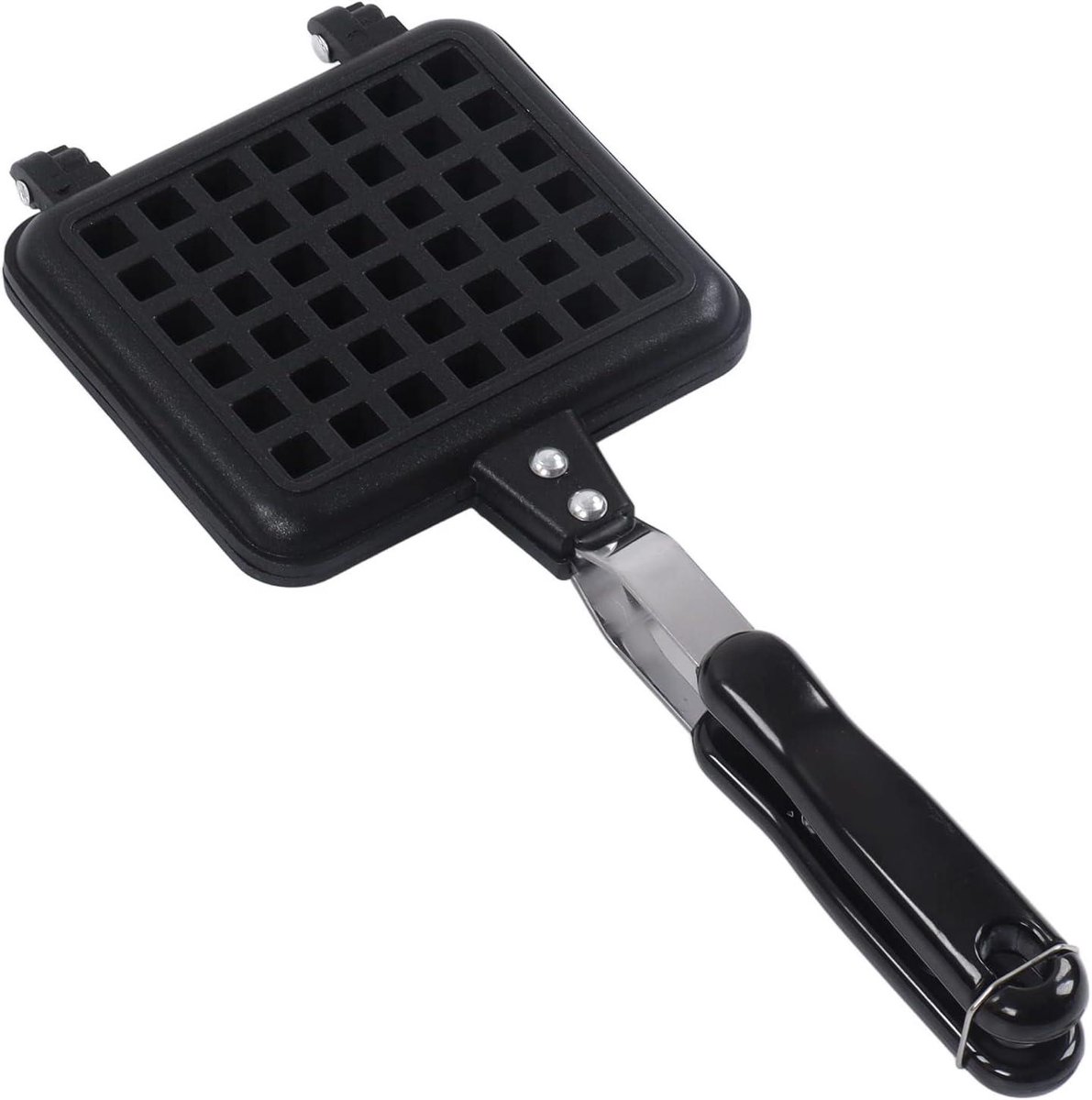 Wafelijzer Pan - Pannenkoekvorm - Ontbijt Maken - Antiaanbaklaag - 35 x 14.5 cm - Rood