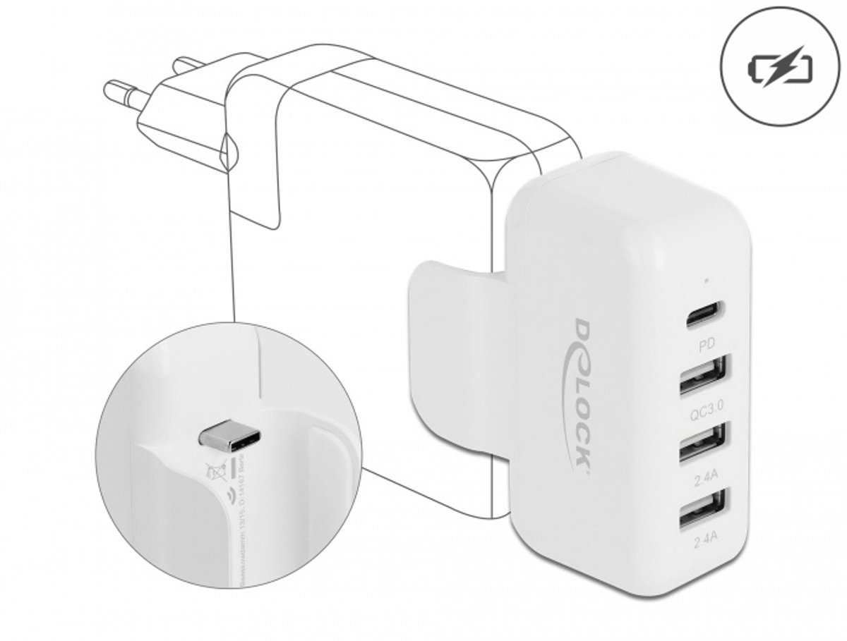 Adapter voor Apple -voeding met PD en QC 3.0