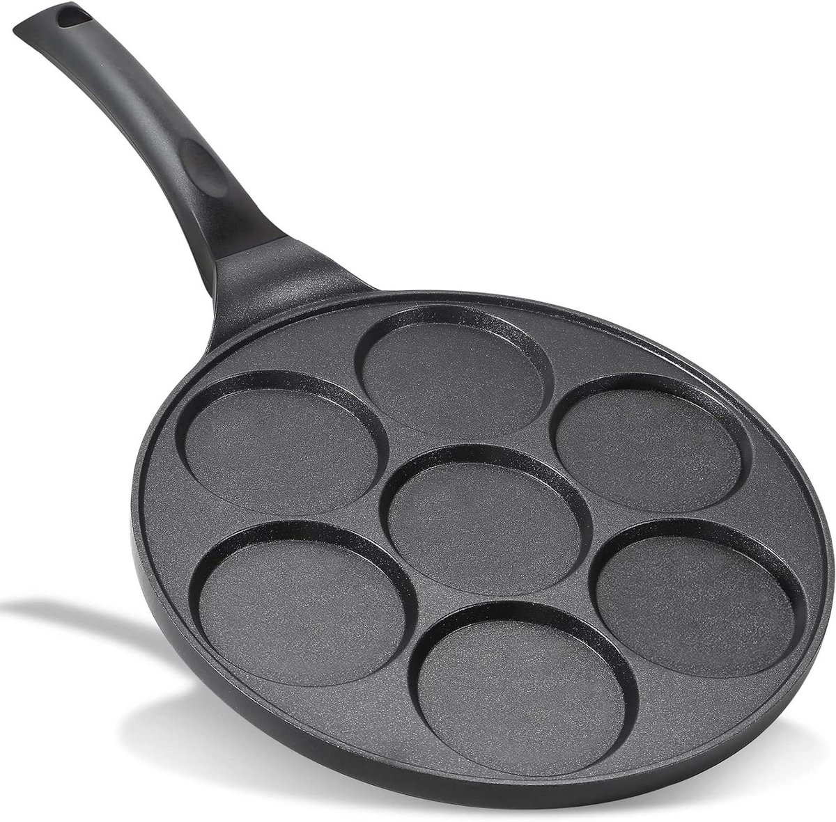 Pannenkoekenpan - Bakplaat - Ontbijt Maken - 7 Vormen - Mini Formaat - Zwart