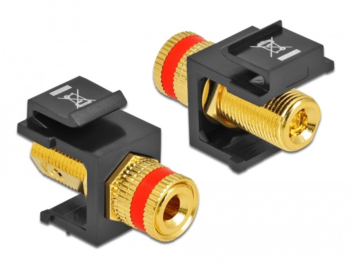 Keystone Module Binding Post naar Draadmoer rood / zwart