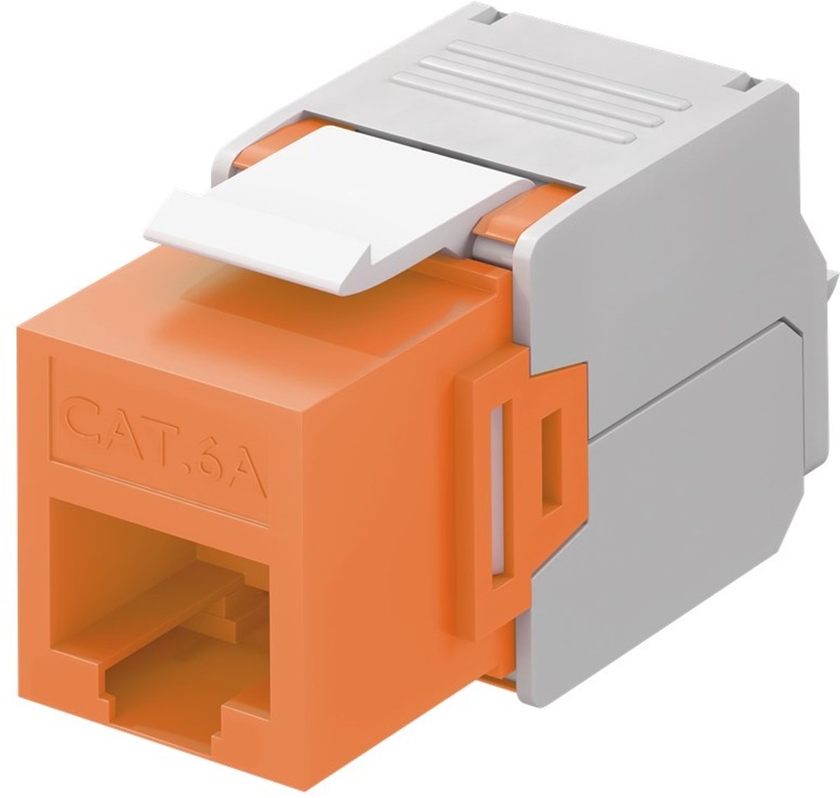 CAT6a UTP Keystone Connector - Toolless - Oranje