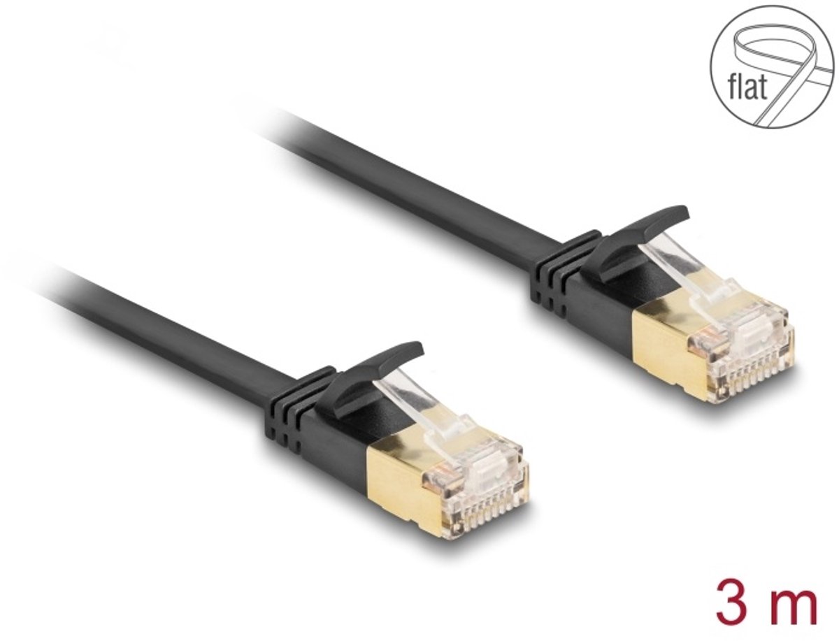DeLOCK 80347 netwerkkabel Zwart 3 m Cat7 U/FTP (STP)