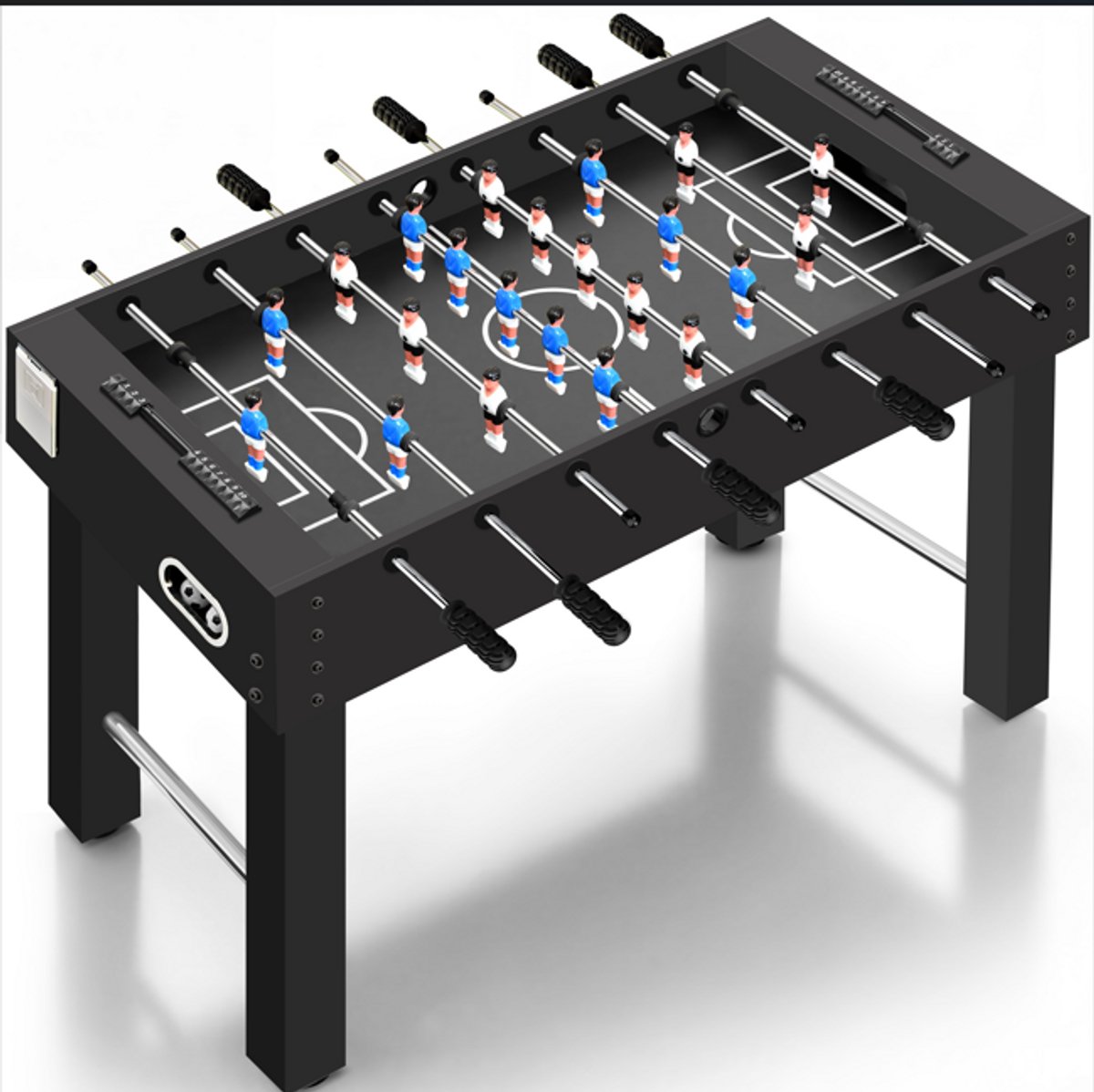 SereneLife Voetbaltafel - 122 cm Tafelvoetbal - Voetbal voor thuis, arcade- Zwart