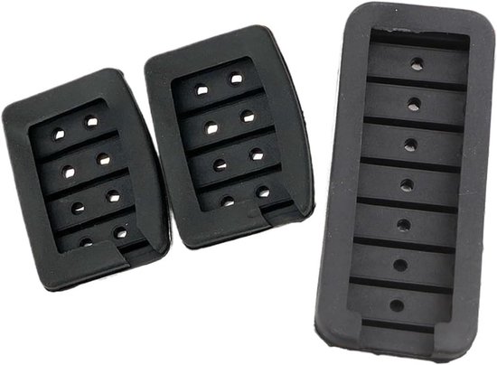 Auto Pedaal Covers - Gas Remmen - Veiliger Rijden - Antislip Oppervlak - One Size - Zilver Zwart — afbeelding 3