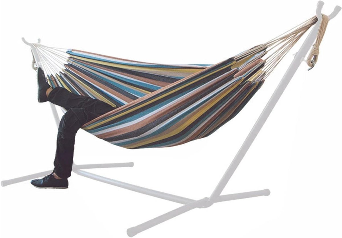 Hangmat van zeildoek - Campinghangmat Katoen - Ontspannen Buiten - Goede Taaiheid - 150 x 200 cm - Niet gespecificeerd