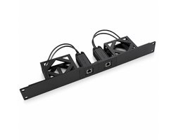 Philips HUE Bridge 1U Rack Mount – 19 Inch Serverkast – PoE Splitter – Keystone Patchpaneel – Dubbele HUE Bridge Houder – Netwerk Rack Accessoire – Zwart