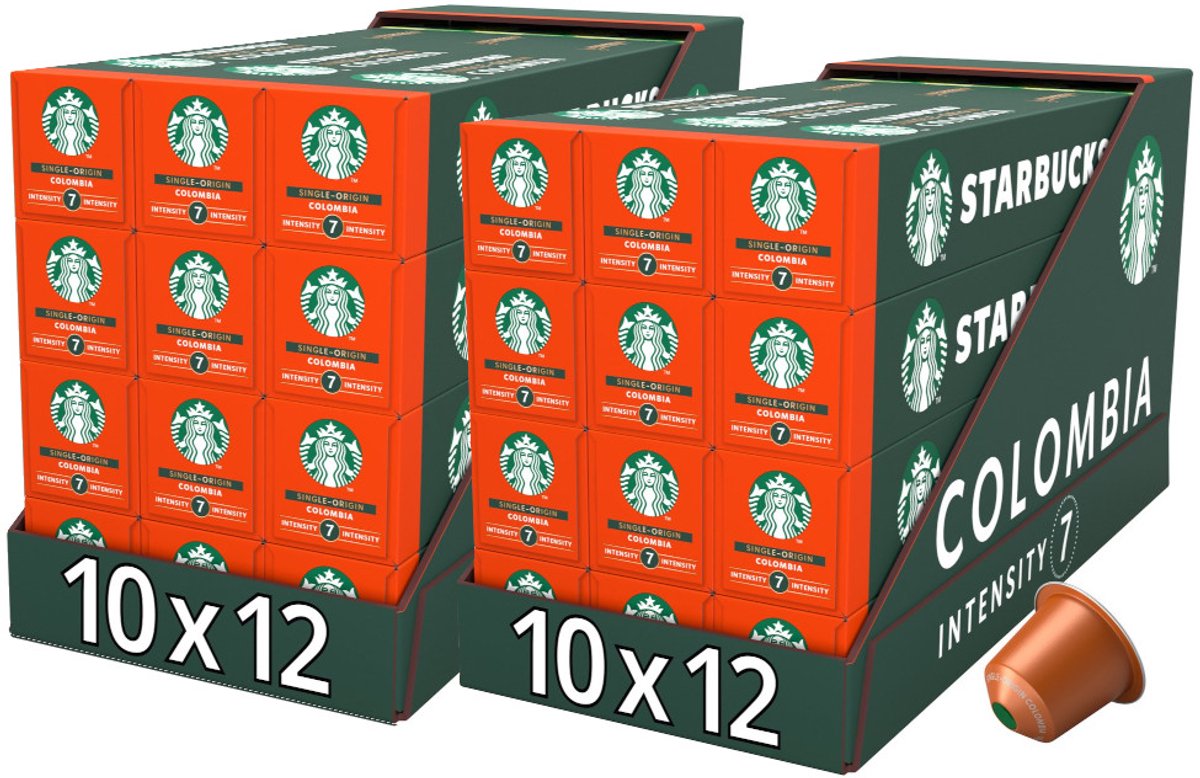 Starbucks by Nespresso Capsules Colombia - 240 koffiecups (24 doosjes x 10 koffiecups)