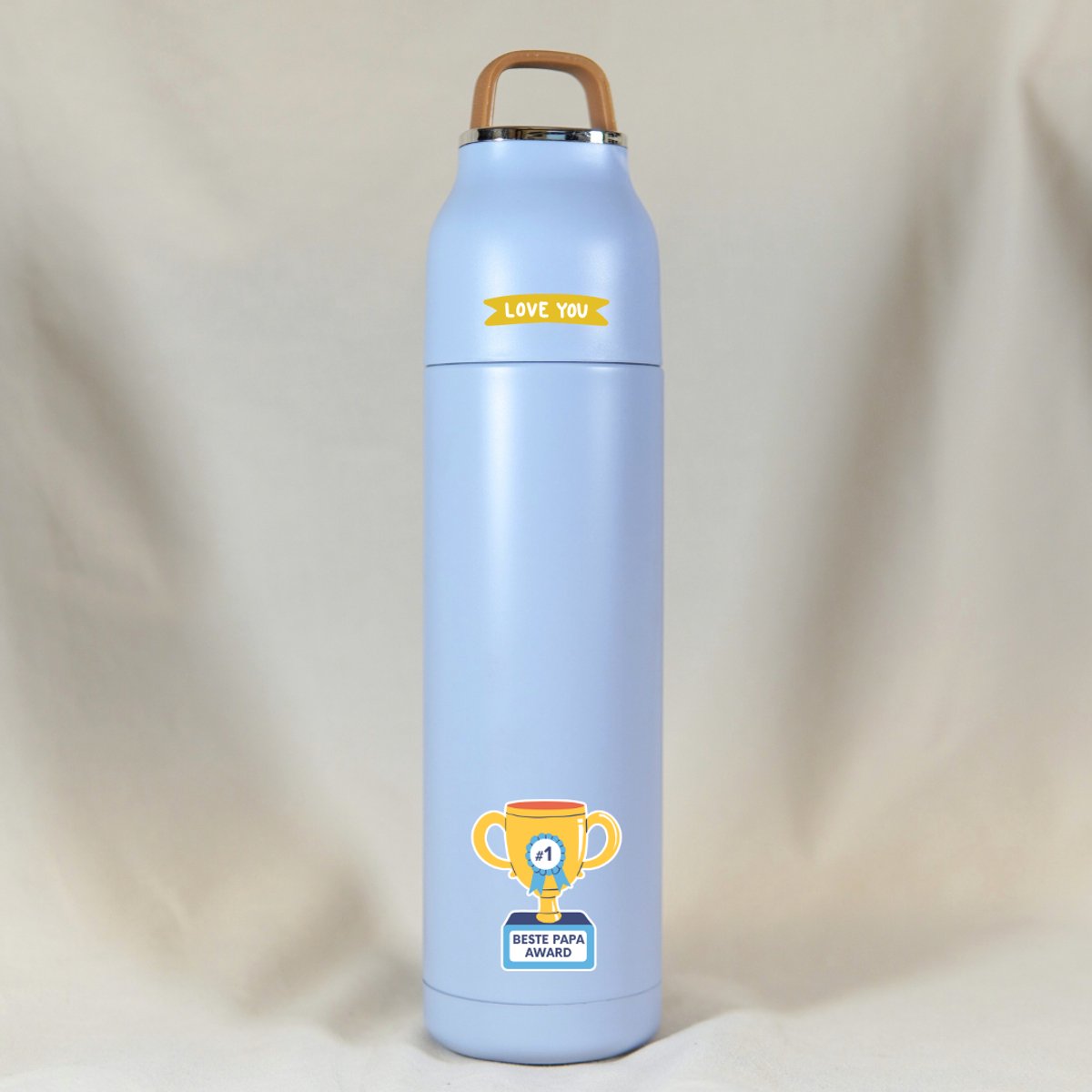 Thermosfles Cadeau voor Papa - Beste Papa - Drinkfles Blauw 500 ml - Papa Cadeau - Vader Cadeautjes - Papa Cadeau Verjaardag - Vaderdag Cadeau met Tekst - Vaderdag Geschenk