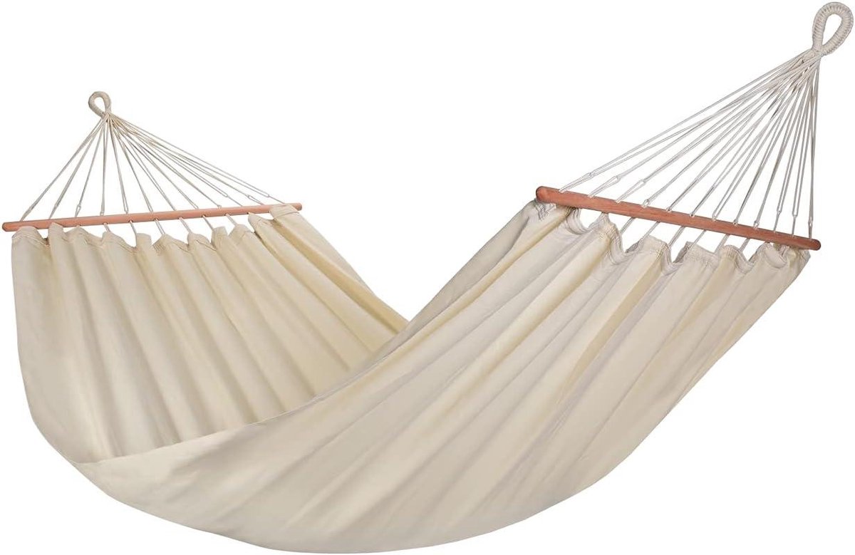 Hangmat - Relaxmat - Buiten Ontspannen - FSC 100% Hout - 300 x 140 cm - Ecru