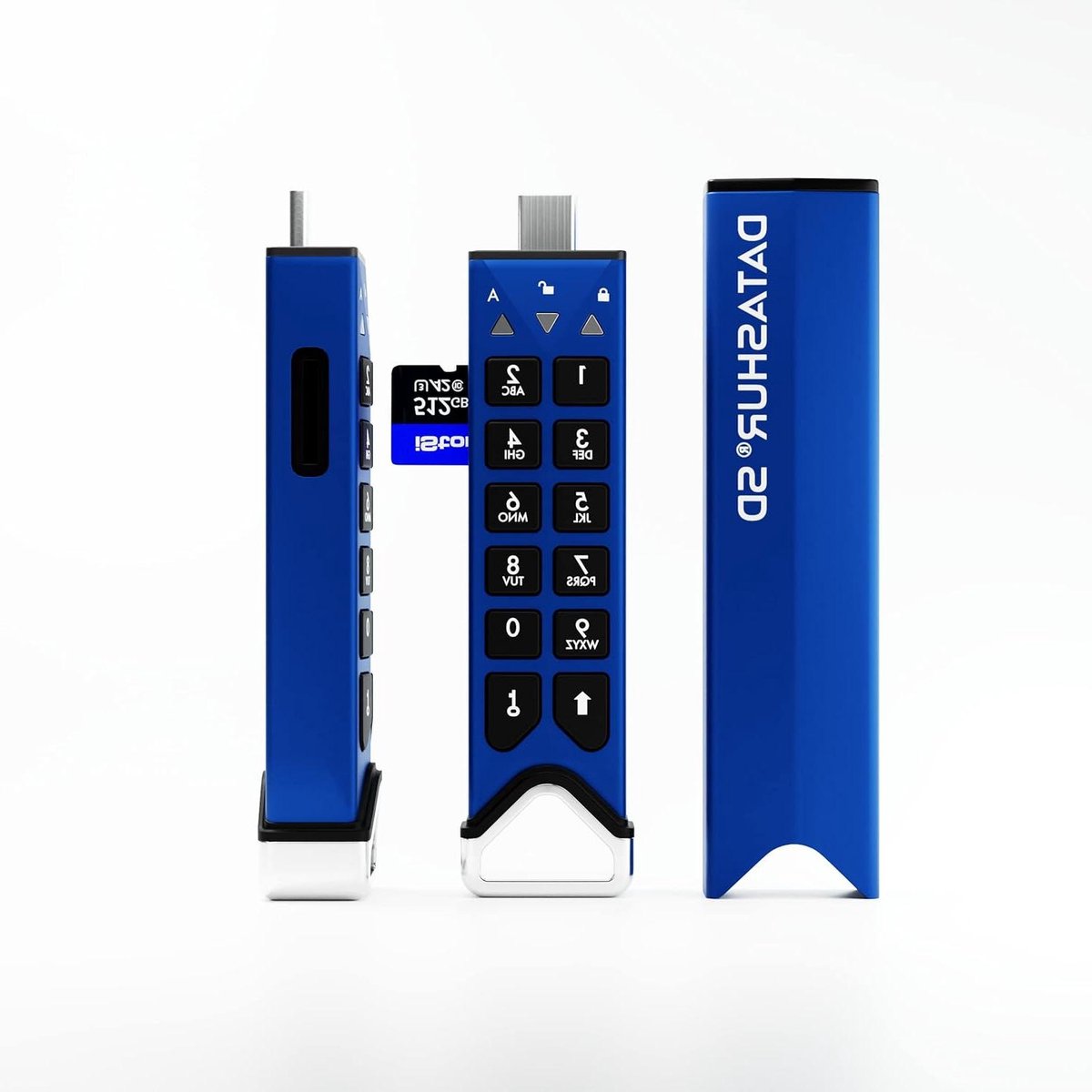 Versleutelde USB-stick - Beveiligde Flashdrive - Gegevens Beveiligen - Hardware Encryptie met PIN - 32 GB - Blauw