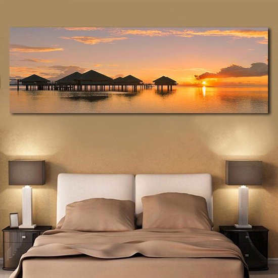 Canvas Kunst - Muurdecoratie Prints - Woonkamer Decoreren - Waterdicht Ontwerp - 60 x 180 cm - Natuurlijke Kleuren