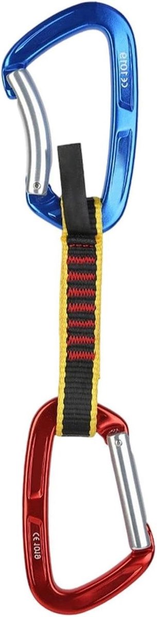 Klim Quickdraw Set - Klimmateriaal Outdoor - Bergsport Veiligheid - Hoge Treksterkte - 27cm Lengte - Aluminium