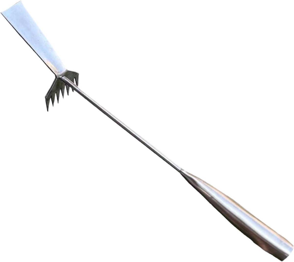 Hand Onkruidsteker - Tuin Hark - Bodem Bewerken - Lange Steel - 50 cm - Metaal