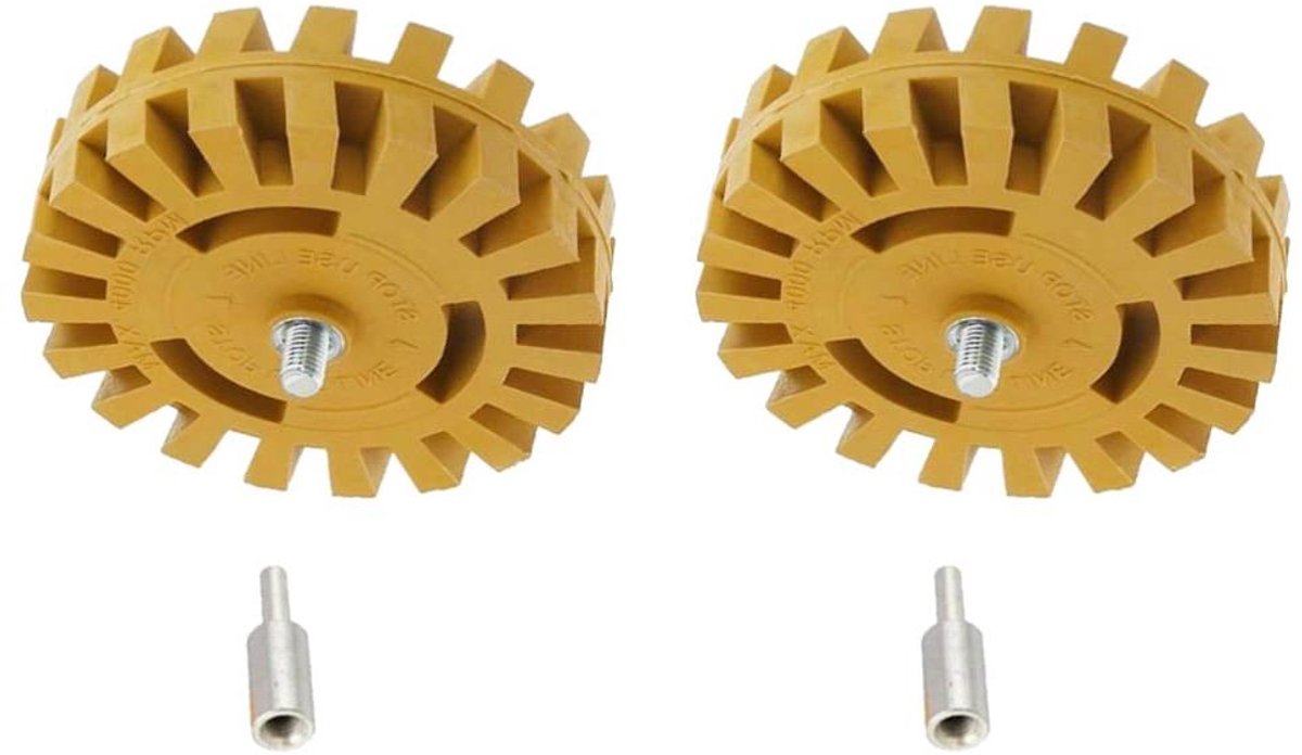 Verwijderwiel Rubberen Wiel - Lijm Sticker - Auto Reinigen - Professionele Technologie - 10 cm Diameter - Goud