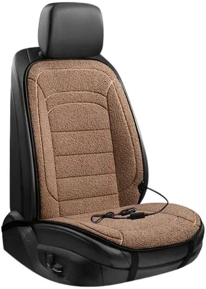 Verwarmd Zitkussen - Autostoel Verwarming - Comfortabele Rit - Snelle Opwarming - 105x50cm - Zwart