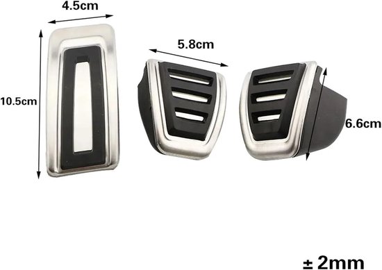 Pedaalhoezen Set - Auto Accessoires - Verbeterde Grip - Antislip Oppervlak - 4 Stuks - Metaal — afbeelding 5
