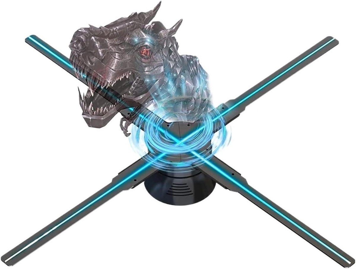 Hologram Ventilator - Reclame Display - Aandacht Trekken - HD Beeldkwaliteit - 50cm - Zwart