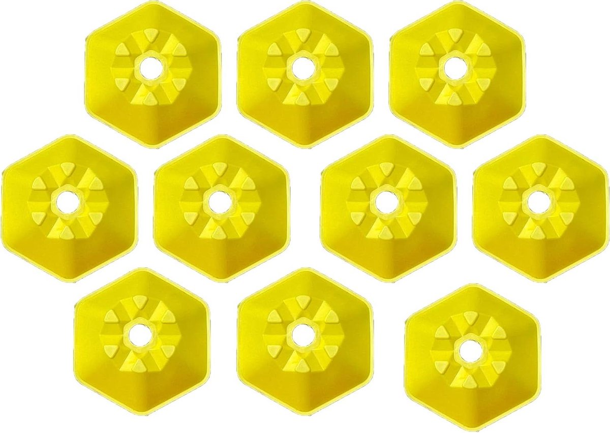 Agility Cones Set - Markering Schijven - Sport Training - Stapelbaar Ontwerp - 10 Stuks - Geel