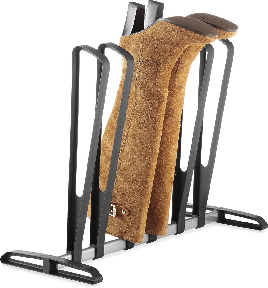 Whitmor Laarzenorganizer, 3 paar, plastic, zwart en zilver, 26,04 x 56,52 x 43,81 cm