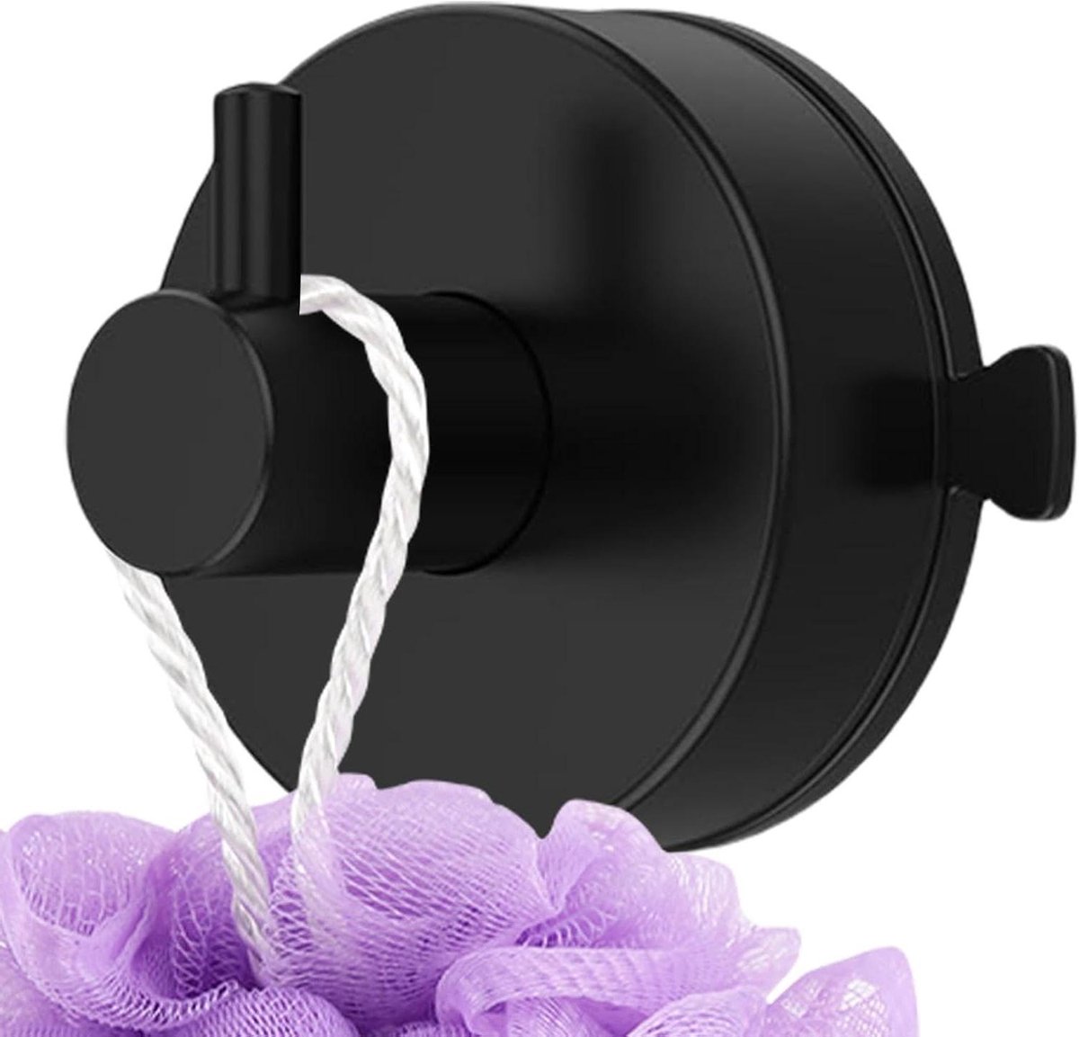Badkamer Haken - Handdoekhouder Douche - Nette Opslag - Roestvrij Staal - 6x6x5 cm - Zwart