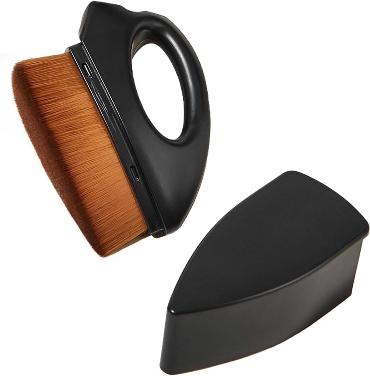 Vinylborstel Platenreiniger - Anti-statische borstel - Platen Onderhoud - Koolstofvezel - 8 x 7 x 3 cm - Zwart