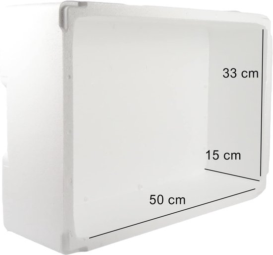 Thermobox - Isolatiebox - Voedseltransport - Met deksel - 54x36x20 cm - Wit — afbeelding 3