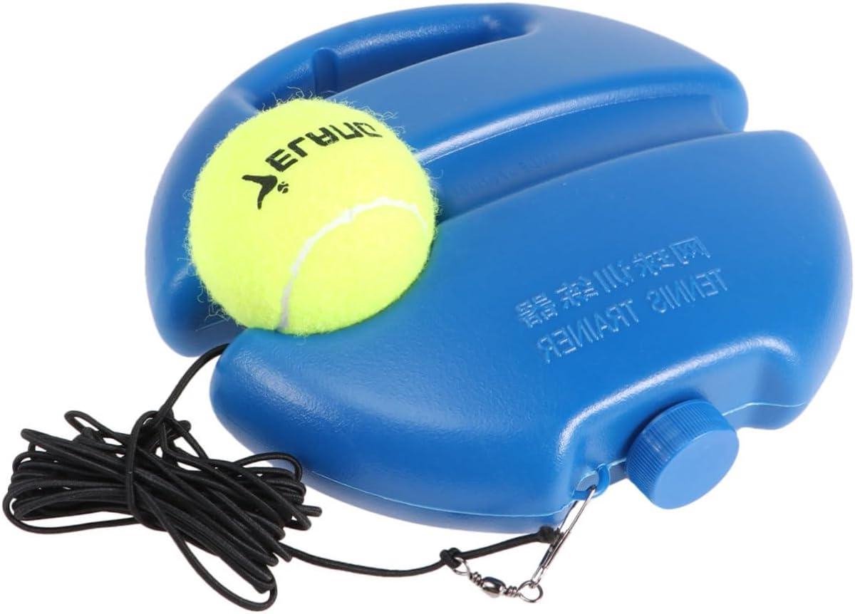 Tennis Trainer - Oefen Set - Sport Training - Draagbare Basis - 21x21x5 cm - Blauw