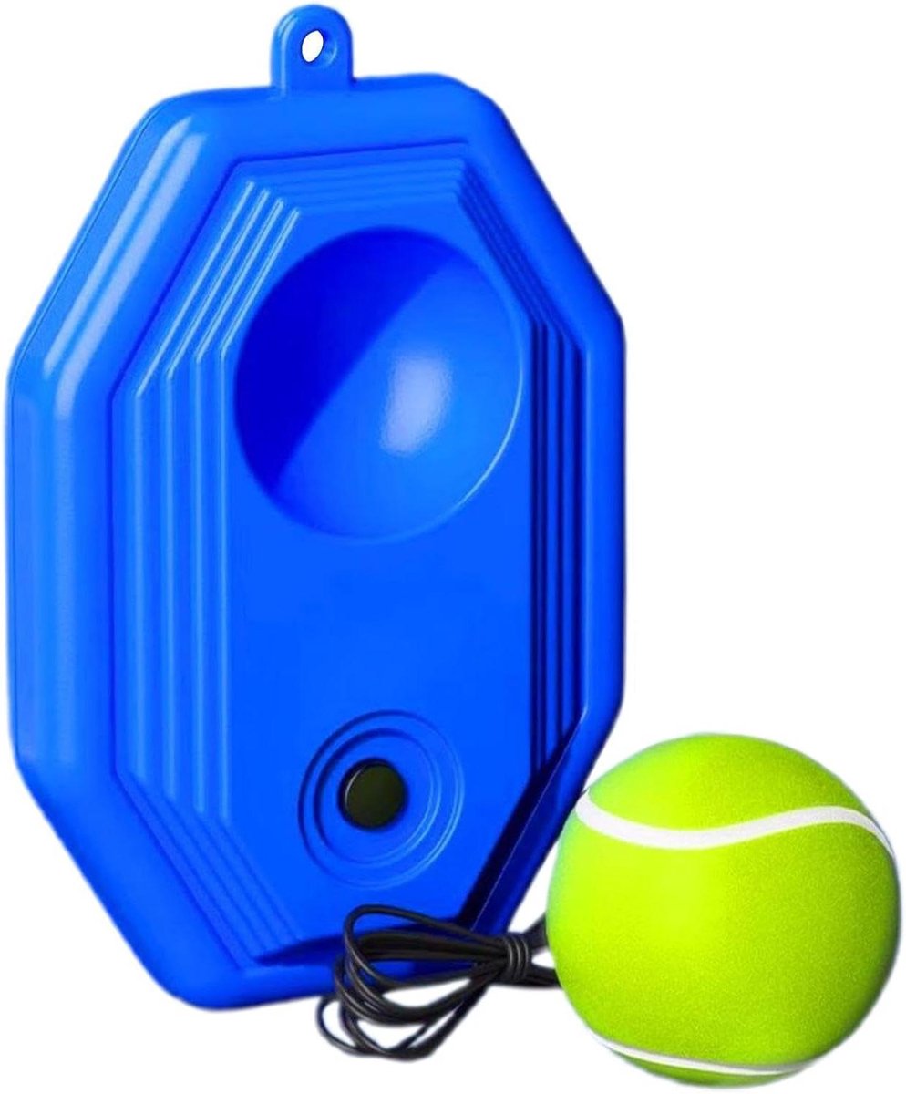 Tennis Rebound Trainer - Swing Oefenhulpmiddel - Vaardigheidsverbetering - Stabiele Basis - 20x21x5cm - Zwart