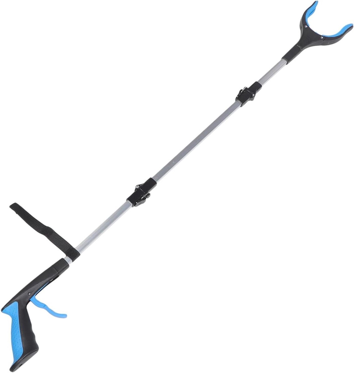 Opvouwbare Afvalgrijper - Uitschuifbare Grijper - Afval Oppakken - Lichtgewicht Aluminium - 110 cm - Blauw