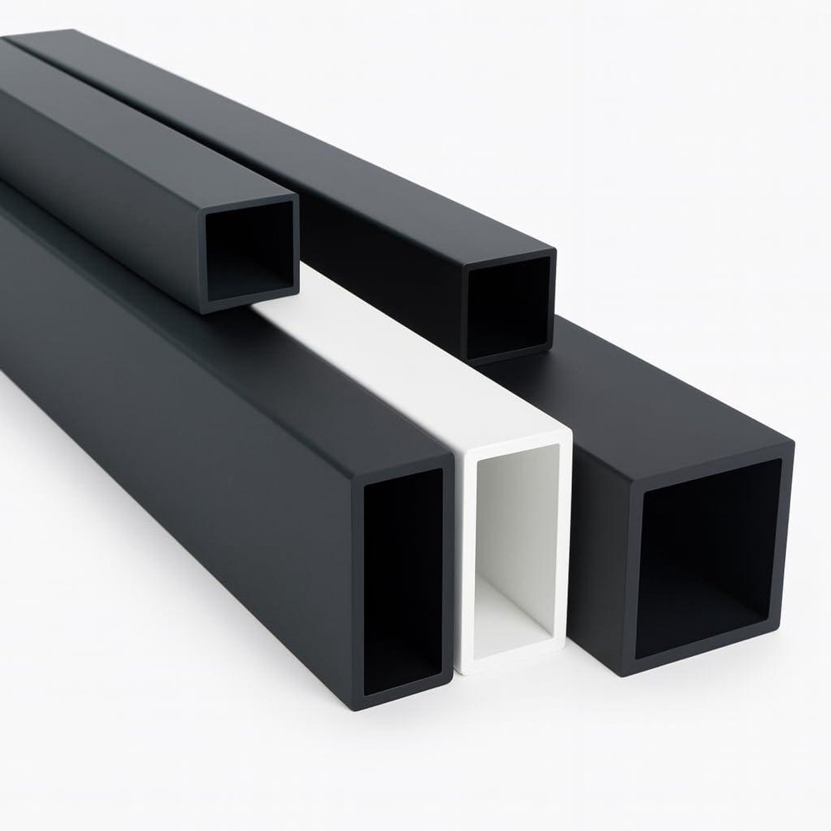 Vierkante buis - Aluminium profiel - Framebouw projecten - Gepoedercoat mat - 40x40mm 2 meter - Zwart RAL 9005