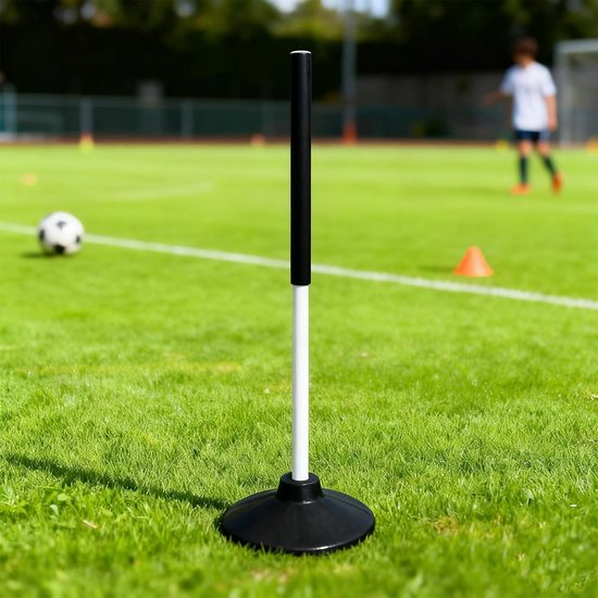 Voetbal Stokken - Training Palen - Snelheid Training - Robuuste Grondhechting - 61 Centimeter - Zwart — afbeelding 4