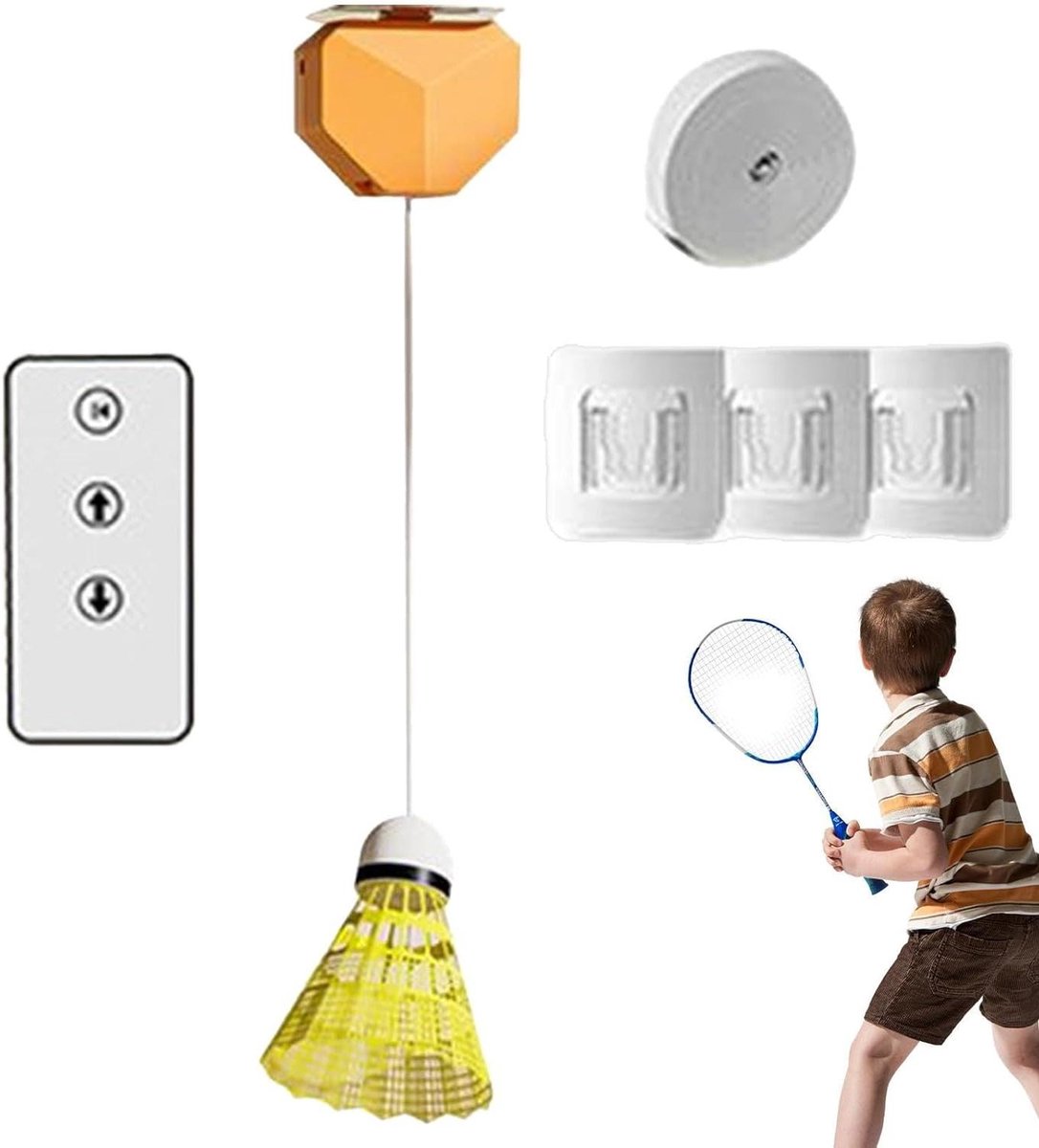 Badminton Trainer Set - Elastische Trainer - Vaardigheden Verbeteren - Automatische Terugslag - 1 Stuk - Multi