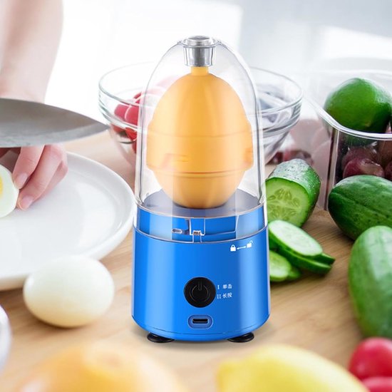Eiershaker Eimixer - Keuken Gadget - Eieren Mengen - Stabiele Zuignap - 17.2 x 8.3 cm - Blauw — afbeelding 4