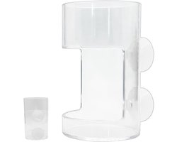 Voerbuis Aquarium - Voederdispenser Vis - Efficiënt Voeren - Voedseldirect Midden - 6 x 6 x 10 cm - Transparant